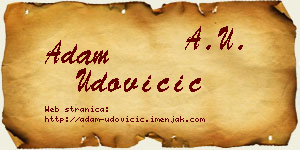 Adam Udovičić vizit kartica